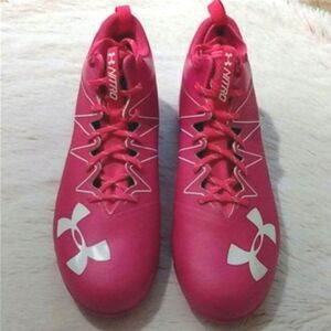 Under Armour Nitro Mid Pink Football Cleats Size 16